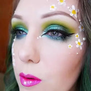 St Patricks Day16 Colors Green Glitter Matte Eyeshadow Makeup Palette,Forest Green Yellow Colorful Eye Shadow Plattet High...