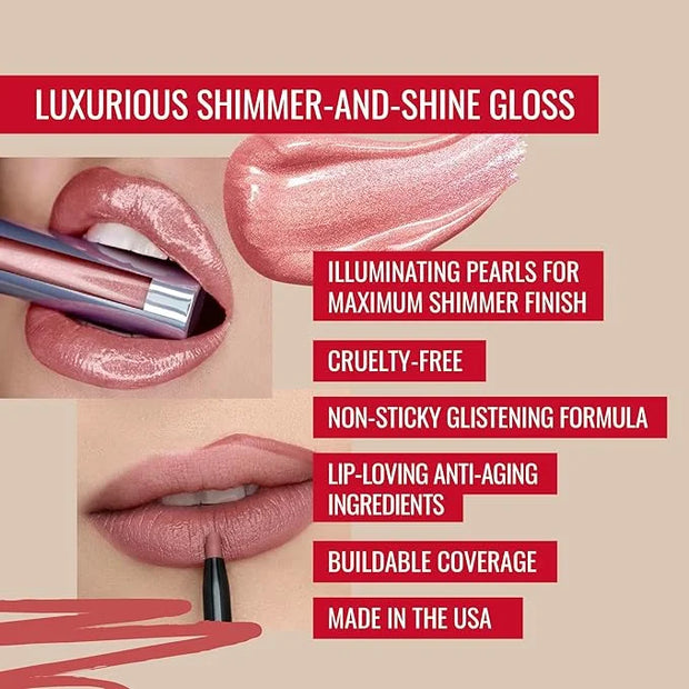 Runway Rogue LuxGloss Kit with 2 Moisturizing Shimmer Lip Gloss Tubes (‘Strike a Pose’ and ‘Fashion Week’) and 1 Matte Lip...