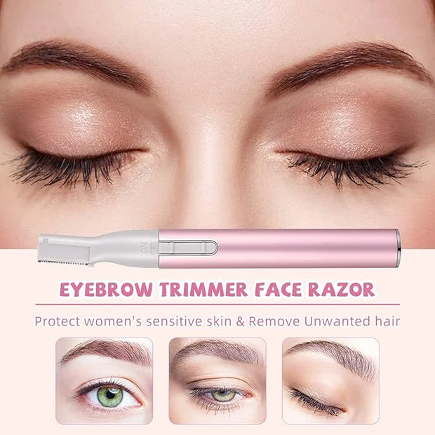 Chumia 2 Pcs Electric Eyebrow Trimmer Women Precision Face Razors Mini Shaver with Comb Christmas Women Gift Battery Opera...