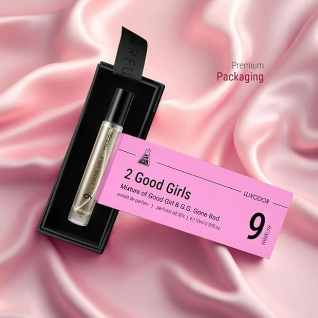 2 Good Girls Eau de Parfum – Mixture of Good Girl & Good Girl Gone Bad, Women Perfume 0.34 Fl Oz (10ml) - Product Image