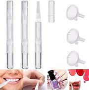 3 Pack 3 ml Transparent Twist Pens Empty Nail Oil Pen with Brush Tip, Cosmetic Lip Gloss Container Applicators Eyelash Gro...