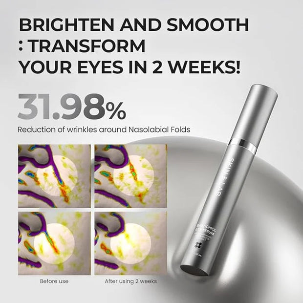 [SKIN&LAB] Bakuchiol Eye Serum with Caffeine, Roll-on Korean Under Eye Serum, Anti-Aging Wrinkle Care for Fine Lines, vega...