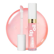 REVLON Super Lustrous Glimmer Lip Oil, Moisturizing & Tinted, Shiny Finish, Made with Plant-Based Squalane, 001 Candy Hear...