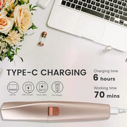 Hatteker Eyebrow Facial Trimmer, 2 in1 Rechargeable Hair Removal and Eyebrow Shaver - Face Lips Body Painless Razor with B...