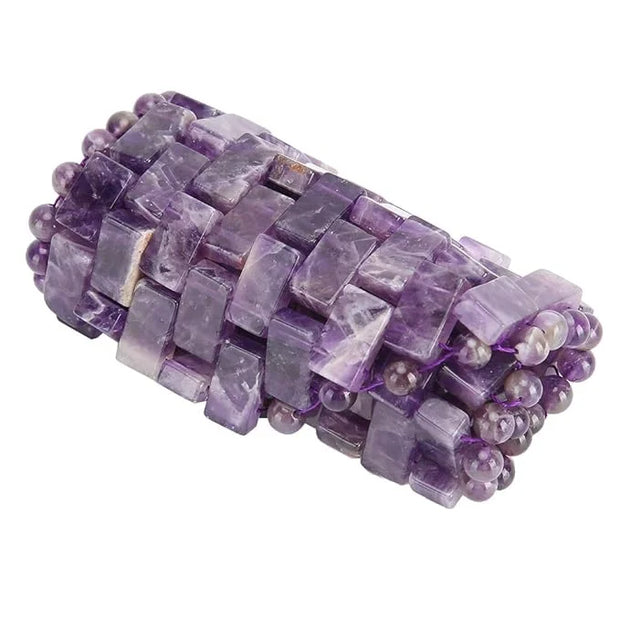 Jade Eye Mask, Jade Stones Agingproof Cooling Sleeping Eye Mask, Cold Eye Covers For Relief Eye Fatigue (Amethyst) - Produ...