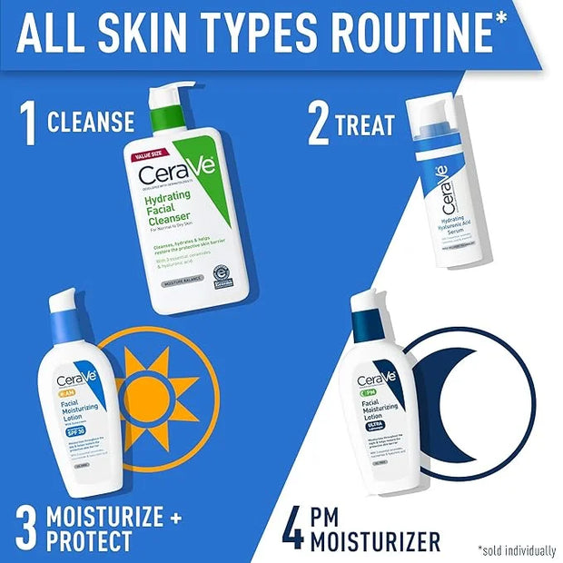 CeraVe AM Facial Moisturizing Lotion with SPF 30, Oil-Free Face Moisturizer with SPF, Formulated with Hyaluronic Acid, Nia...