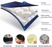 100% Natural Mulberry Soft Silk Sleep Mask, Light Blocking Eye Masks For Sleep, Night Blindfold Eye Mask Cover For Men And...