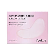 Under Eye Patches for Dark Circles,Puffy Eyes,20 Pairs Face Masks SkinCare With Niacinamide and Rose for Rehydrated - Prod...