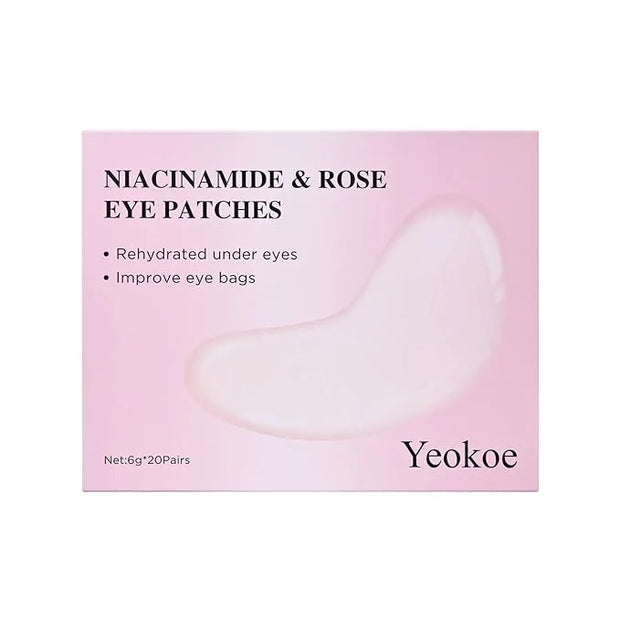Under Eye Patches for Dark Circles,Puffy Eyes,20 Pairs Face Masks SkinCare With Niacinamide and Rose for Rehydrated - Prod...