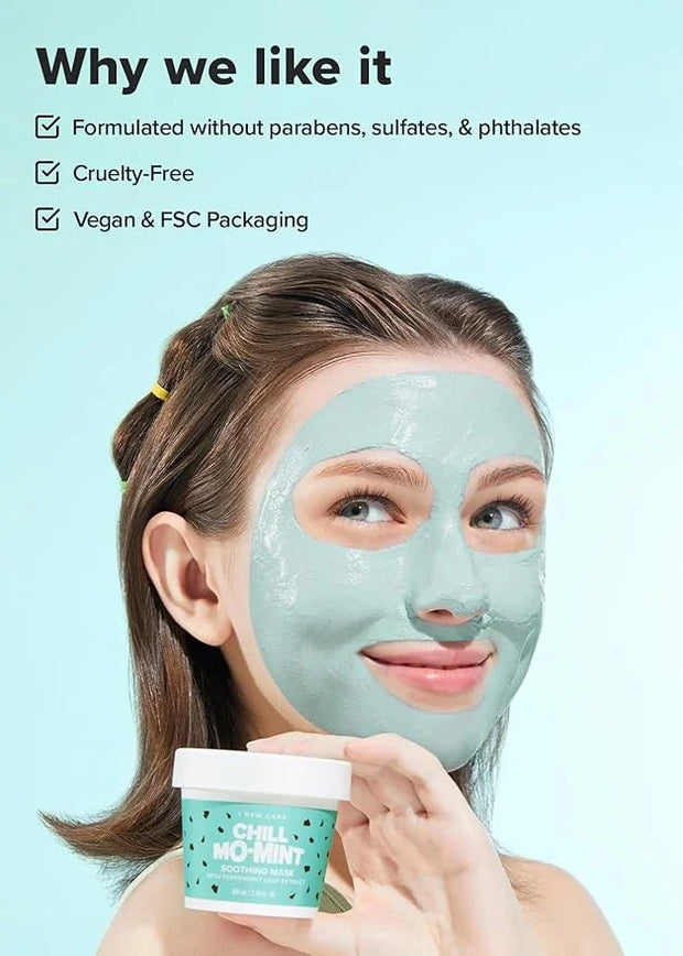 I DEW CARE Wash Off Face Mask - Chill Mo-Mint | Soothing Mask with Peppermint Leaf Extract, Korean Face Mask Skin Care for...