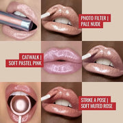 Runway Rogue LuxGloss Lip Gloss Trio, High-Pigment Shimmer Lip Gloss Set, (‘Photo Filter’, ‘Catwalk’, ‘Strike a Pose’) - P...