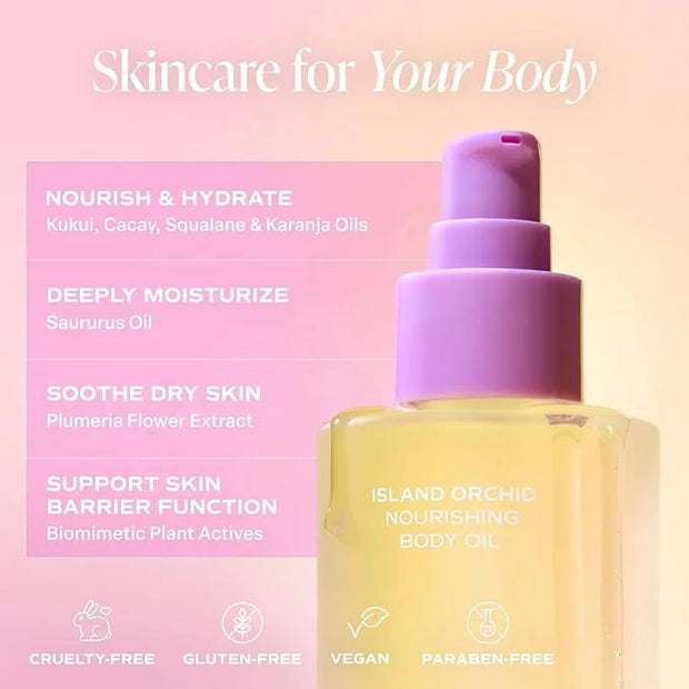 Saltair Body Oil. Luxurious Island Orchid After Shower and Bath Oil Moisturizer for Women. Botanical, Non-Greasy, and Well...