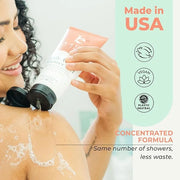 Vanilla Coconut Shower Gel Body Wash - USA Made with Organic & Natural Ingredients, Moisturizing Cleansing Gel for Women, ...