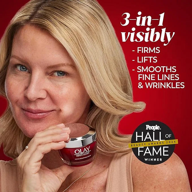 Olay Face Moisturizer, Regenerist Micro-Sculpting Cream for Women, Fragrance-Free - Hydrating, Anti-Aging, Anti-Wrinkle, F...