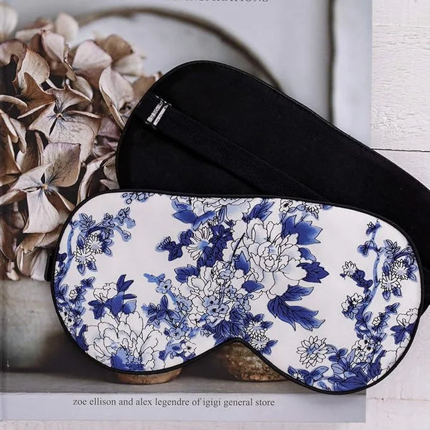 MAXFEEL Feel 100% Pure Silk Eye Mask - Sleep Eye Cover in Floral Colors (#39) - Product Image