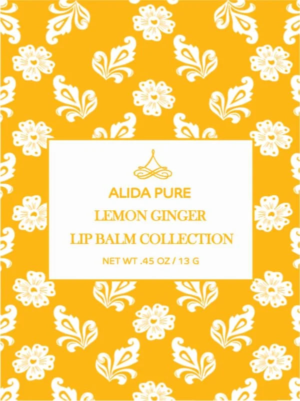 Lemon Ginger Lip Balm Collection, Vegan Lips,