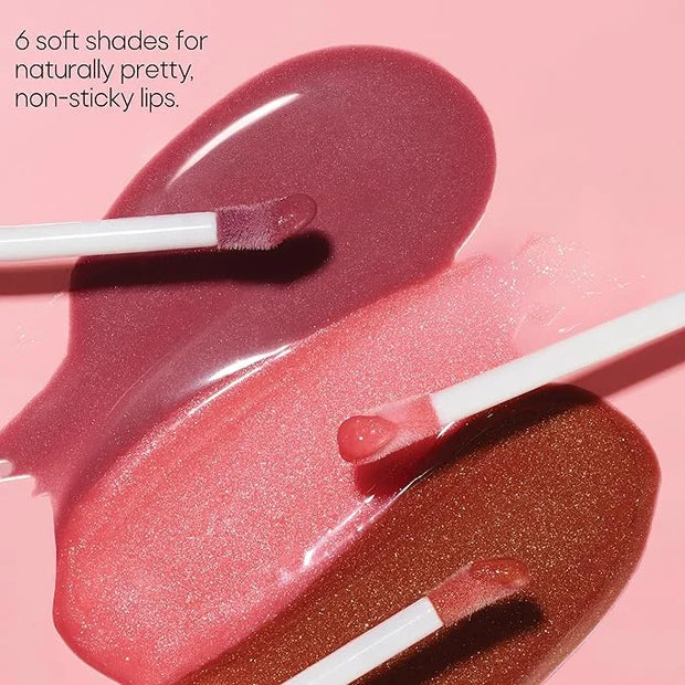 Almay Color & Care Hydrating Lip Gloss, Soft Natural Hues, Prebiotic Complex, Hyaluronic Filling-Sphere Technology, 200 Ro...