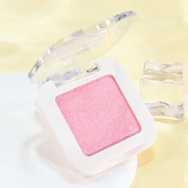 Kaely Pressed Single Eyeshadow Makeup, Pink Shimmer Highly Pigmented Monochrome Eye Shadow Palette, Waterproof Neutral Pow...