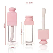 COSIDEA 18PCS Empty 8ML Square clear Lip Gloss Tube Silver big doe foot wand lipgloss tubes for Lip oil tint bottles conta...