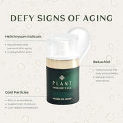 Golden Under Eye Cream - Hydrating Face Cream with Bakuchiol, Helichrysum Intensive Under Eye Renewal, Moisturizer Eye Cre...