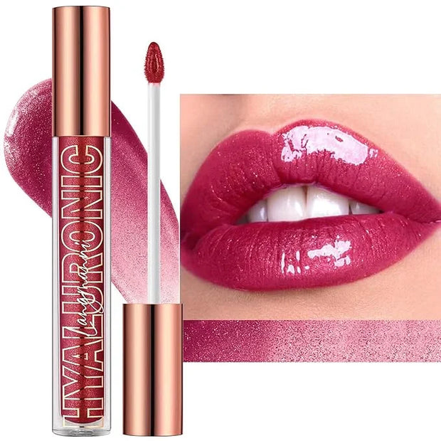 Rose Red Lip Gloss Lip Plumper Gloss Tinted Glitter Lipgloss Lip Oil Teens Moisturizing Lipstick Lip Balm High Shine And V...