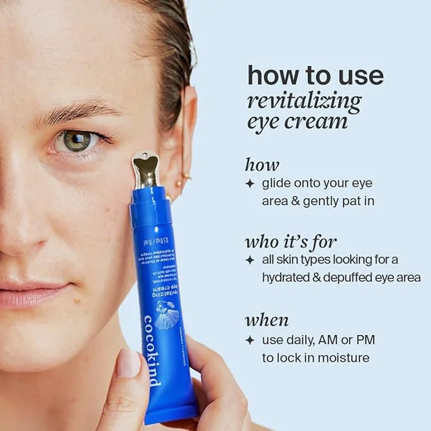 Revitalizing Eye Cream by Cocokind, Depuff & Reduce Fine Lines and Wrinkles, Cream for Firmer and Brighter Looking Eye Are...