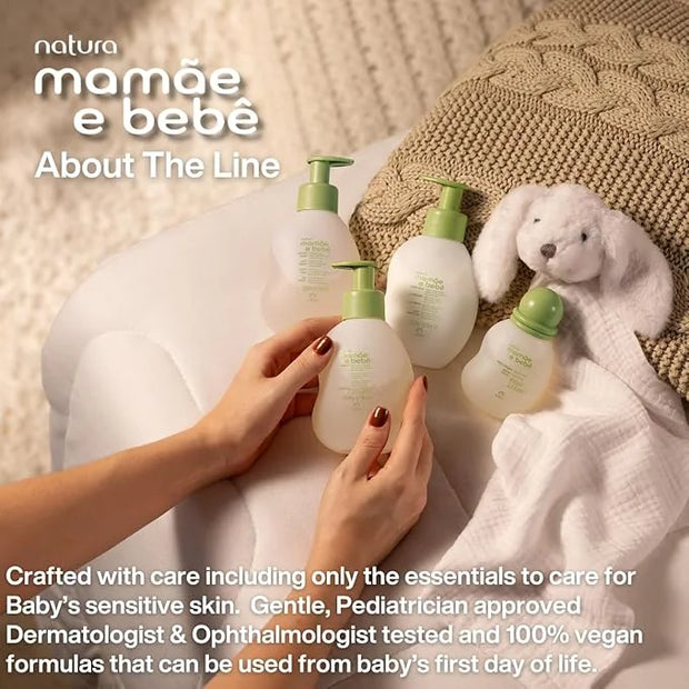 natura - Mamãe e Bebê Deluxe Gift Set - Baby Moisturizer, Cologne & Liquid Soap - 100% Vegan - Natural Origin - All Skin T...