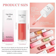 2Pcs Hydrating Lip Glow Oil,Plumping Lip Gloss,Moisturizing Transparent and Nourishing Non-stick Cup Fruit Flavored Lip Oi...