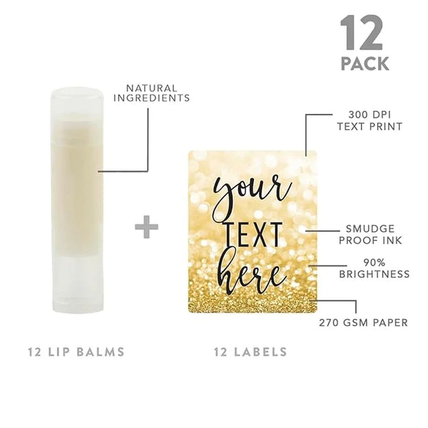 Andaz Press Personalized Lip Balm Party Glitter
