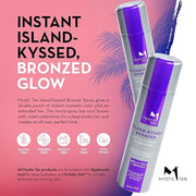Mystic Tan Sunless Self Tanner Airbrush Spray Tan with Bronzer - Island-Kyssed, 6 Ounces