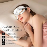 THXSILK Sleep Mask 100% 19 Momme Pure Mulberry Silk Super Smooth Cooling Decorative Sleep Eye Mask Blackout Eye Cover with...
