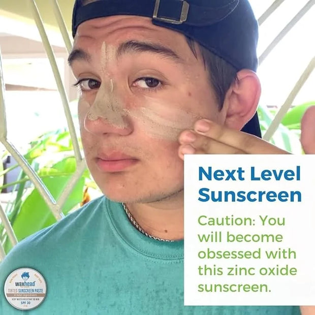 Waxhead Tinted Reef Safe Sunscreen Travel Sunscreen, Kids Sunscreen, Zinc Oxide Sunscreen Sunblock Paste, Tinted Sunscreen...