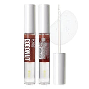 3 PACK Lip Oil Gloss, Hydrating Non-Sticky Lip Oil, 100% Natural Oil Clear Lip Gloss, Lightweight Lip Moisturizer (Gold & ...