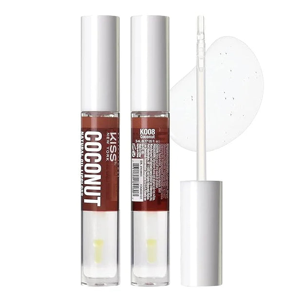 3 PACK Lip Oil Gloss, Hydrating Non-Sticky Lip Oil, 100% Natural Oil Clear Lip Gloss, Lightweight Lip Moisturizer (Gold & ...