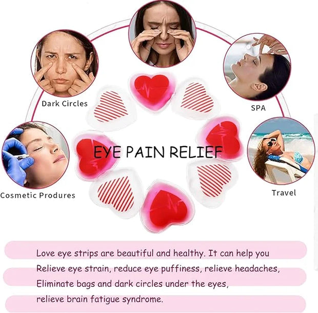 Eye Ice Pack, Gel Eye Ice Pack, Reusable Cold Compress for Migraine, Flexible Cooling Gel Pads for Eyes, Headaches and Pos...