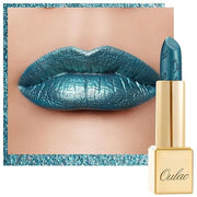 Oulac Metallic Green Lipstick for Women with Metallic 3D Shine, Lightweight Hydrating Formula, High-Impact Lip Color, Vega...