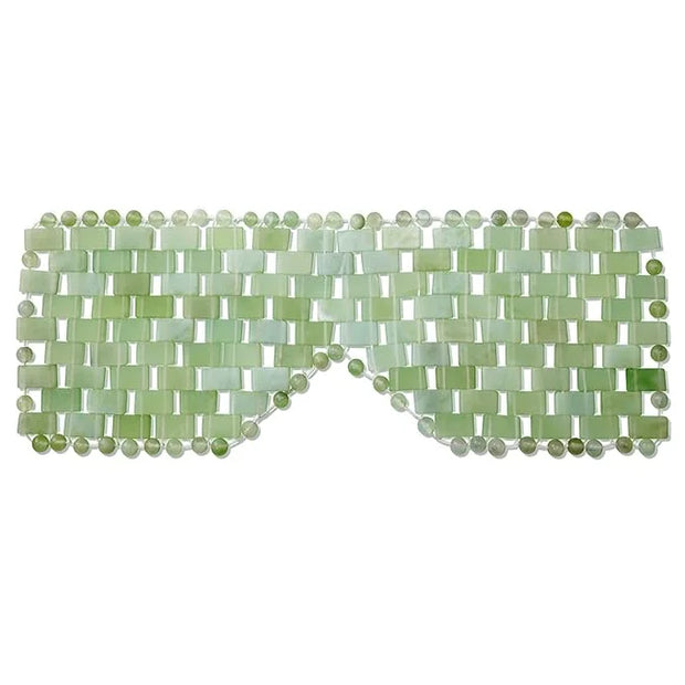 gemshan Jade Eye Mask 100% Natural Real Jade Stone Reusable Eye Mask for Hot & Cold Anti Aging，Headache and Migraine Relie...