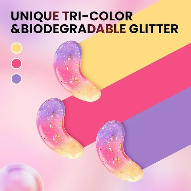 Under Eye Patches (36 Pairs) - New Tri-color Glitter Eye Gel Pads for Dark Circles Puffy Eyes,Under eye Bags,Wrinkles|Natu...