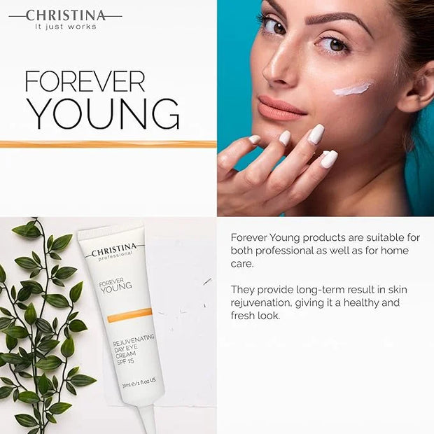 '-CHRISTINA- Forever Young Eye Cream with SPF 15 | Cream with Vitamin K Hydrates, Rejuvenates, Revitalizes the Skin 30ml -...