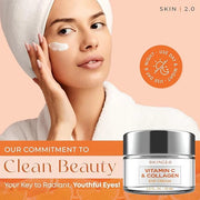 Vitamin C & Collagen Eye Cream – Dermatologist-Tested, Anti-Aging, Korean Skin Care, Brightens Dark Circles & Firms Skin –...