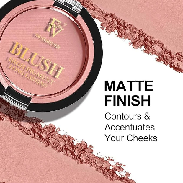 FV Long Lasting Powder Blush - Lightweight Smooth & Blendable Cheek Makeup, High Buildable Color, Transfer-Resistant Matte...