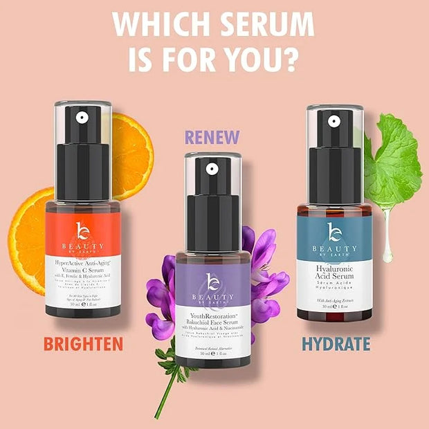 Bio Retinol Alternative Bakuchiol Serum - Smooths Skin & Reduces Fine Lines, USA Made with Natural & Organic Ingredients, ...