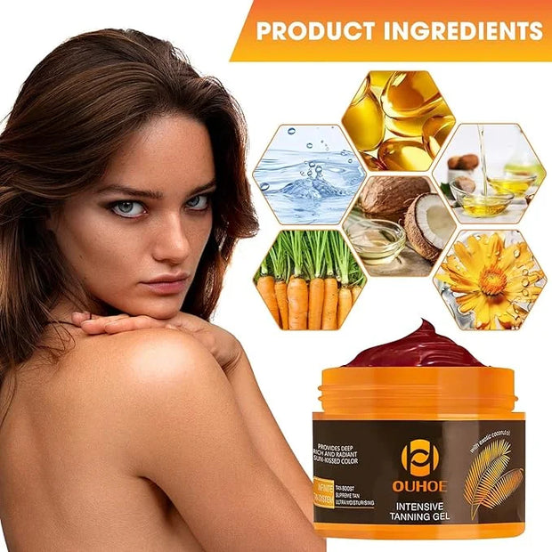 Luxury Intensive Tanning Gel, Intensive Tanning Luxe Gel, Natural Tanning Cream Gel for Natural Tan Skin, Brown Tanning Ge...