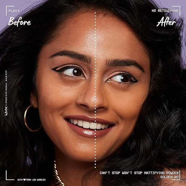 NYX PROFESSIONAL MAKEUP Can't Stop Won't Stop Mattifying Pressed Powder - Golden - Product Image