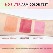 Multi-Use Makeup Blush Stick,Beauty Solid Moisturizer Stick,Waterproof Natural Nude Makeup,Tinted Solid Moisturizer Stick ...