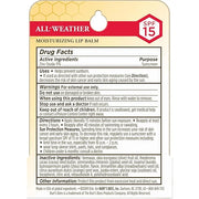 Burt's Bees All Weather SPF 15 Lip Balm, Water-Resistant Lip Moisturizer, Tint-Free, Natural Conditioning Lip Treatment, 1...