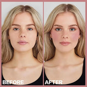 2Pcs Cream Blush Makeup Stick,Monochromatic Multi-Stick Face Blush for Cheek,Lip and Eye,Matte and Dewy Finish for Long We...