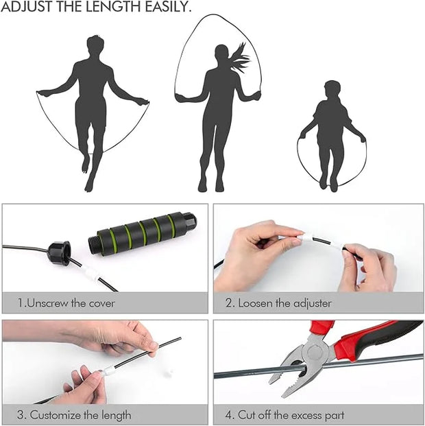 Jump Rope, Tangle-Free Rapid Speed Jumping Rope Cable - Product Image