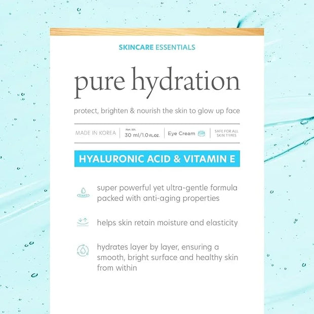 Hyaluronic Acid & Vitamin E Eye Cream - For Dark Circles and Puffiness, Moisturizing & Anti-aging Under Eye Cream - Cruelt...