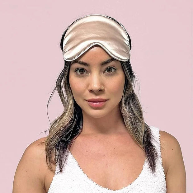 Grace & Company Silky Satin Eye Mask for Women - Premium Gold Satin Silk Sleep Mask - Hydrating, Ultra Soft & Lightweight ...